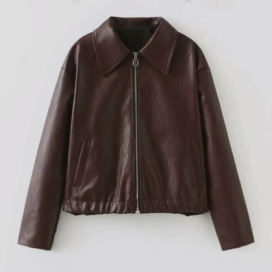 SL™ Burgund Lederjacke